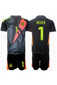 Tyskland Manuel Neuer #1 Keeper Babyklær Hjemme Fotballdrakt til barn EM 2024 Korte ermer (+ Korte bukser)